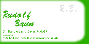 rudolf baun business card